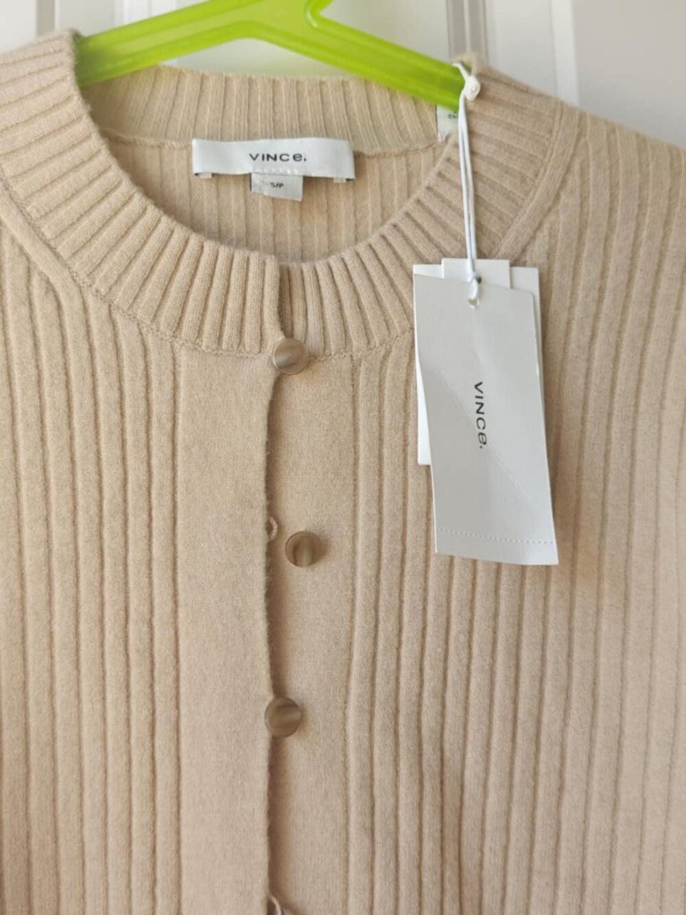 NWT Vince Ribbed Button Cardigan Sweater cashmere wool - Picture 6 of 7
